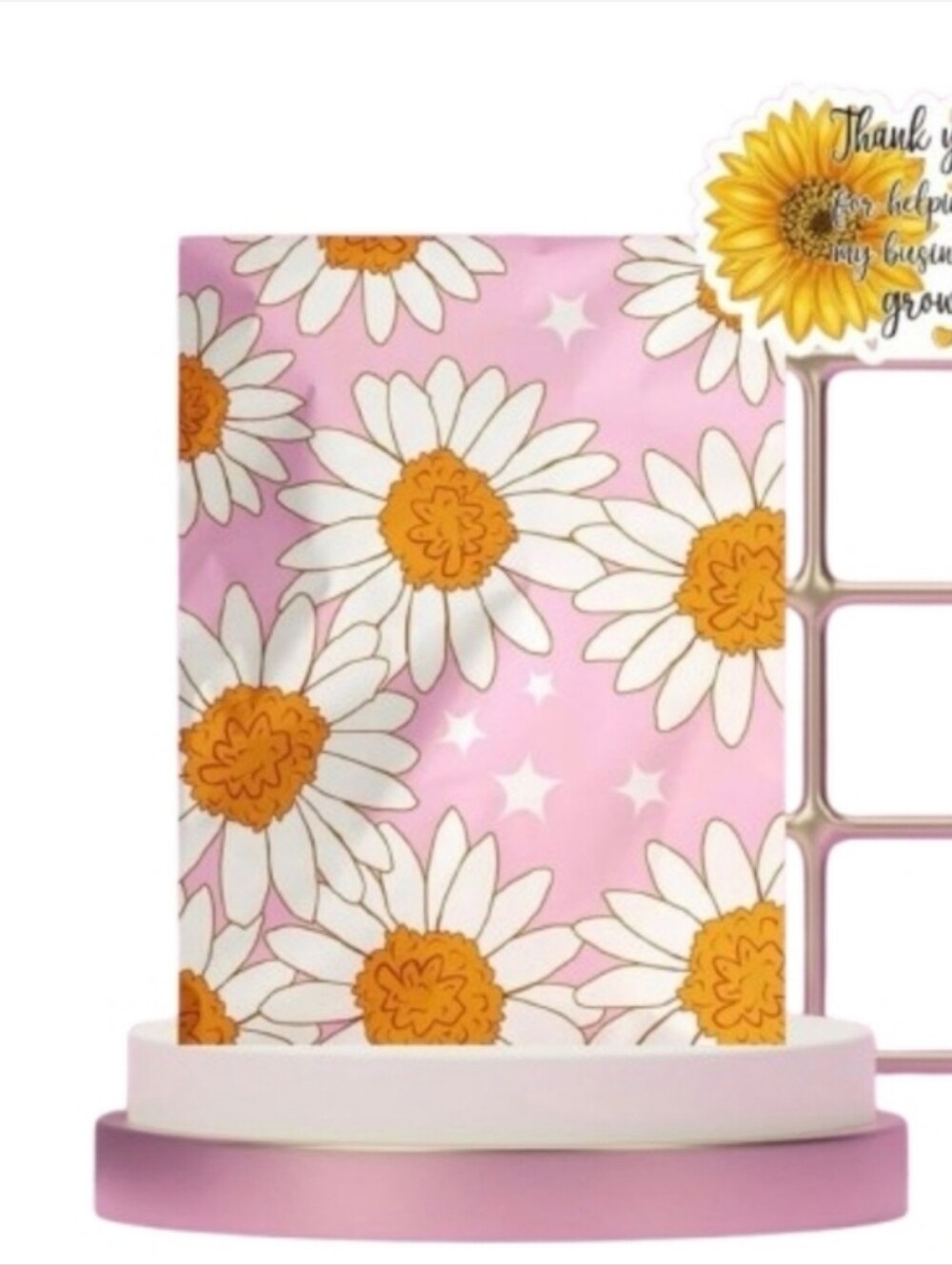 Pink Flower Polymailers 6x9 Cute Mailers